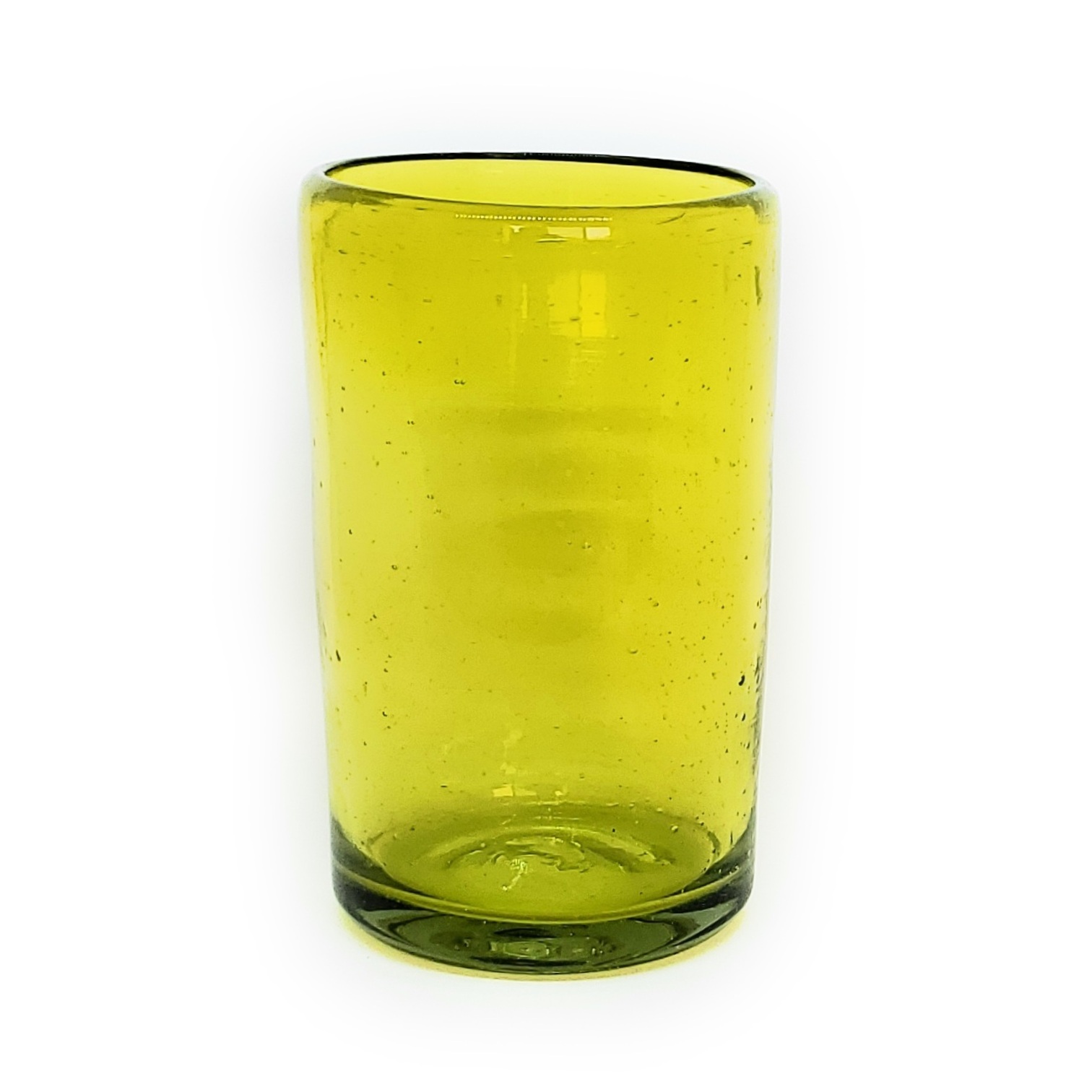Colored Glassware / Solid Yellow 14 oz Drinking Glasses (set of 6) / These handcrafted glasses deliver a classic touch to your favorite drink.